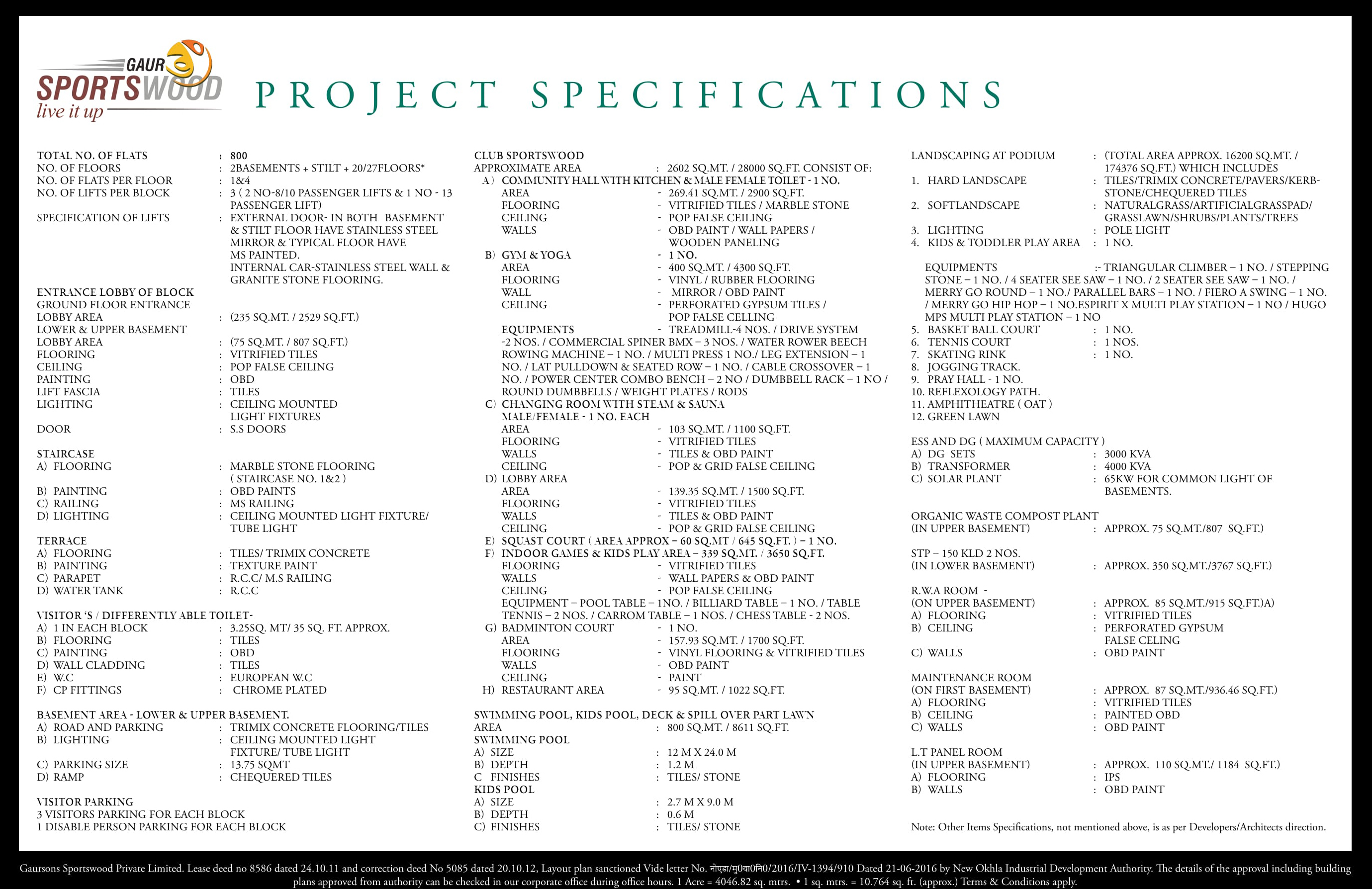 specification